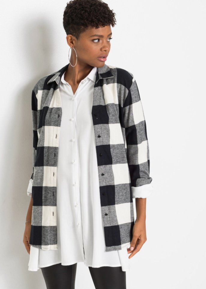 Flanell Bluse mit Karomuster
