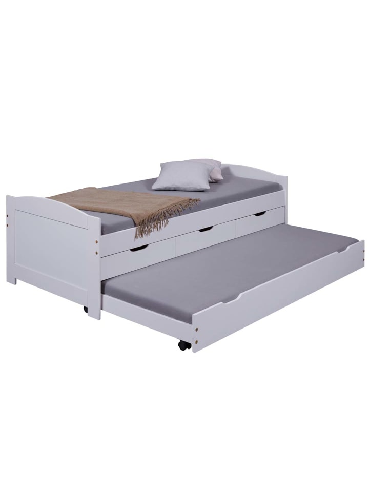 ebuy24 Bett Ulli Weiß 205 x 98 cm günstig kaufen onesize