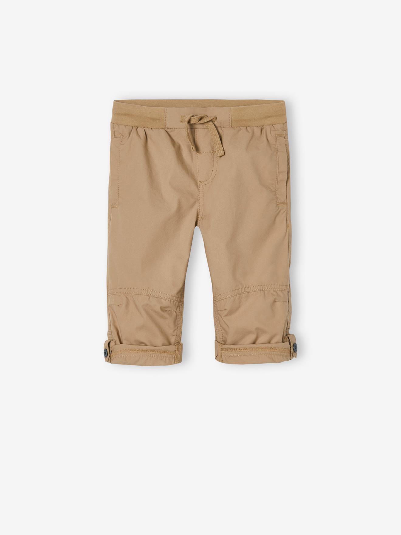 Pantacourt battle garçon transformable en bermuda beige