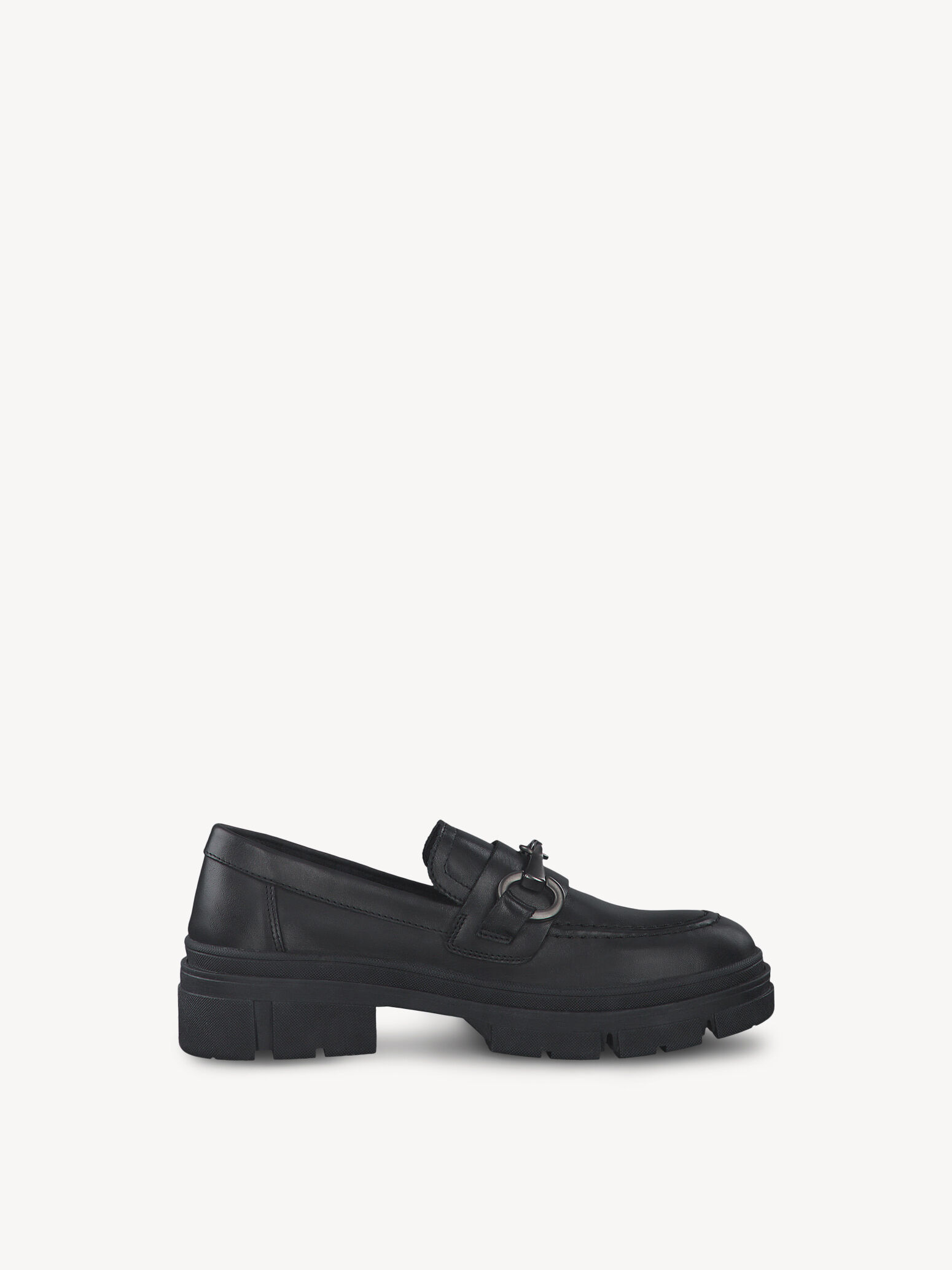 Slipper en cuir - noir