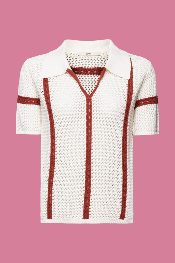 Kurzärmeliger Pullover mit Polokragen