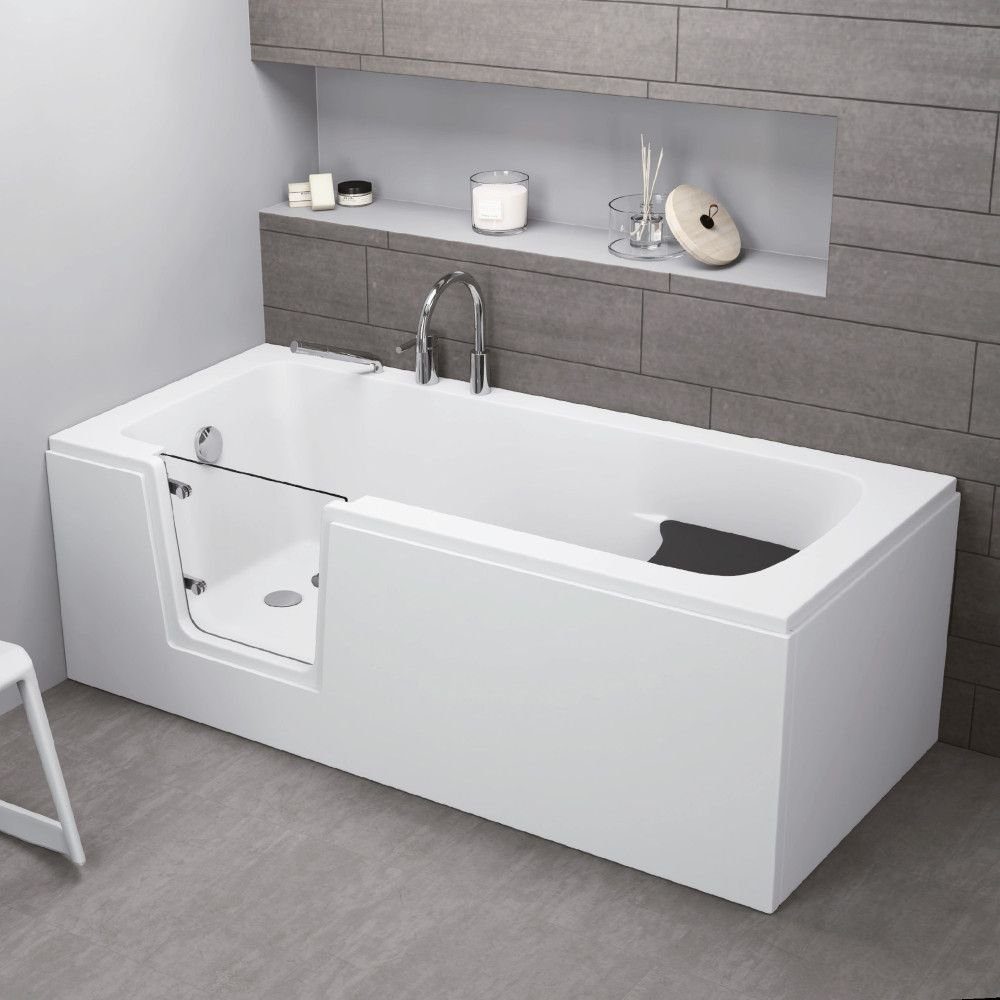 Dusche-24 Badewanne Badewanne mit Tür 140x70, 150x75, 160x75, 170x75 und 180x80 cm PAVO