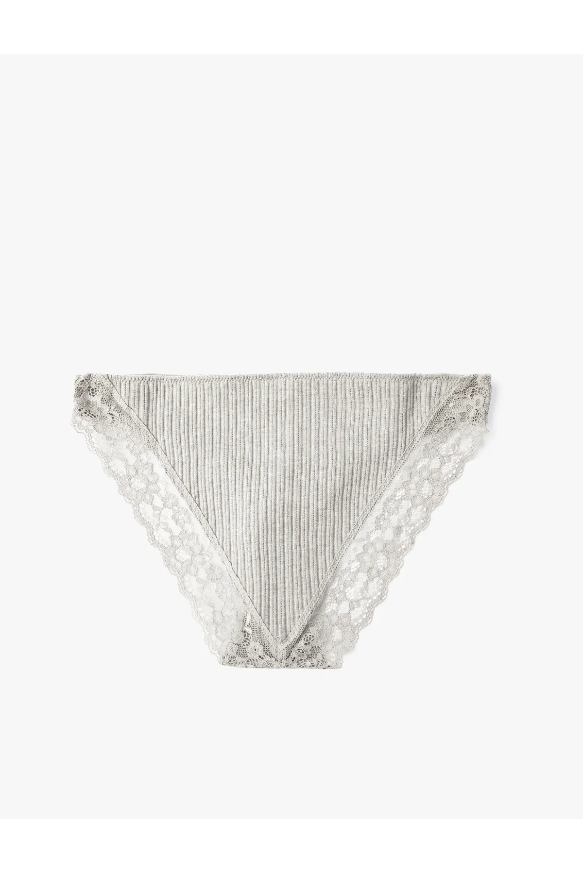 Koton  Gerippter Slip mit Spitzendetail
