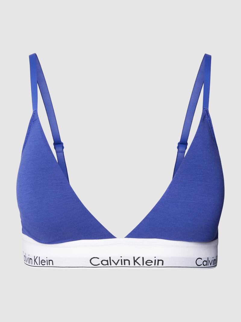 Triangel-BH mit elastischem Logo-Saum in lila