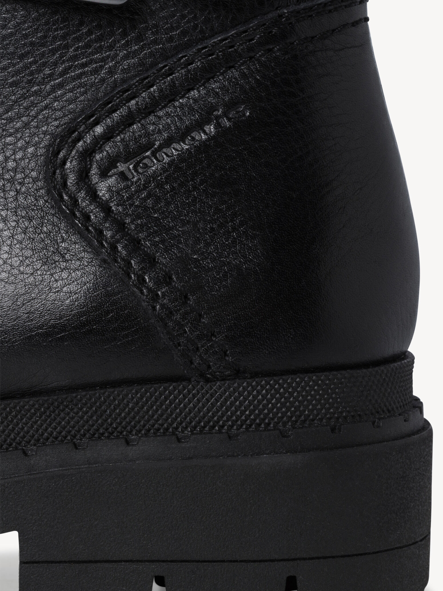 Bottine en cuir - noir