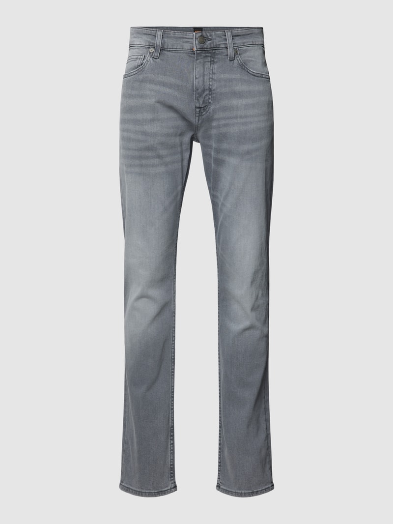 Slim Fit Jeans im 5-Pocket-Design Modell 'Delaware' in hellgrau