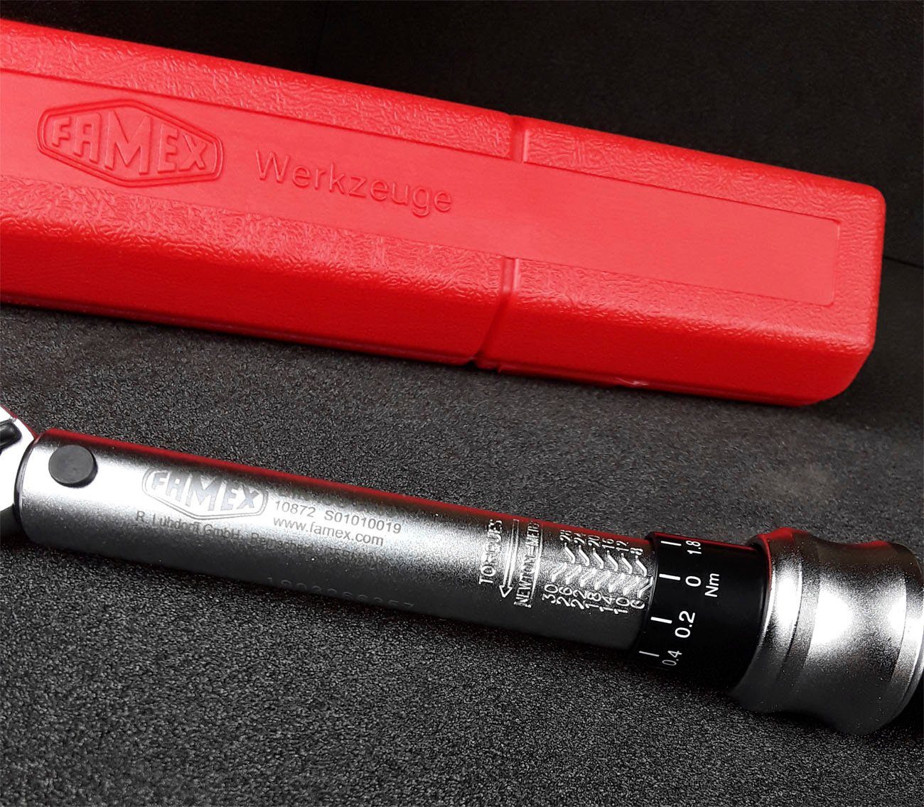 FAMEX Drehmomentschlüssel Pro R+L, 6-30 Nm, 6,3 mm (1/4 Zoll) Antrieb