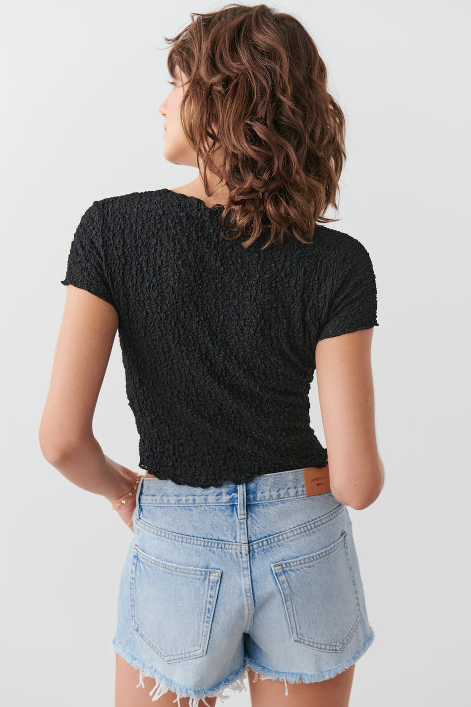 Cropped lace top