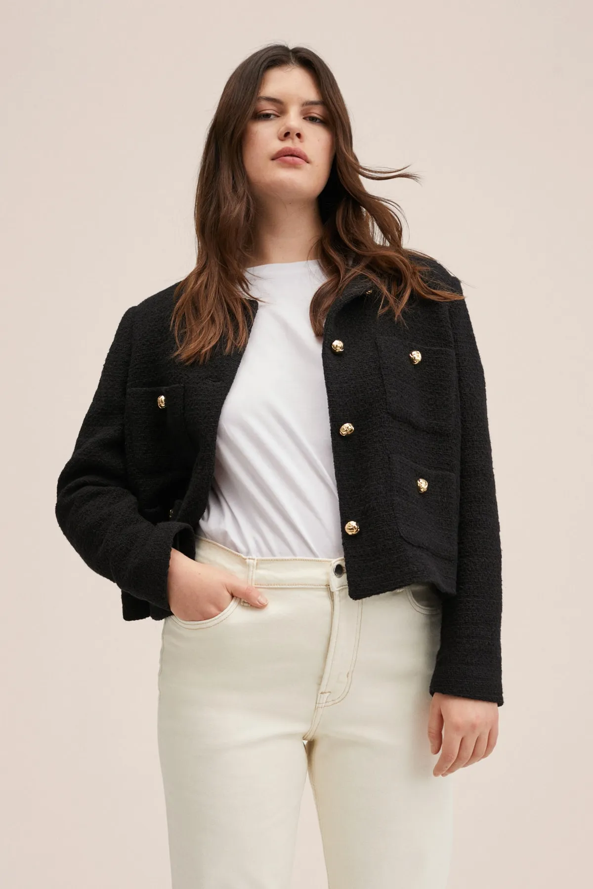 MANGO  27050188 Damen / Mädchen Off White
