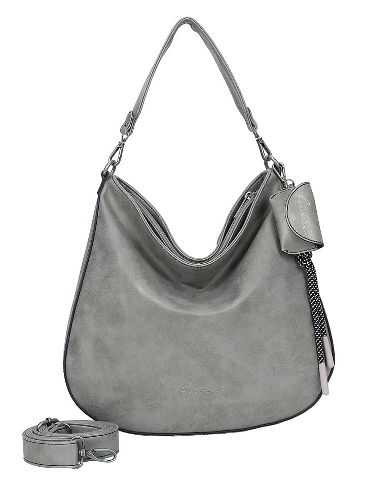 Fritzi aus Preußen Schultertasche in Grau - (B)5 x (H)33 x (T)36 cm günstig kaufen onesize