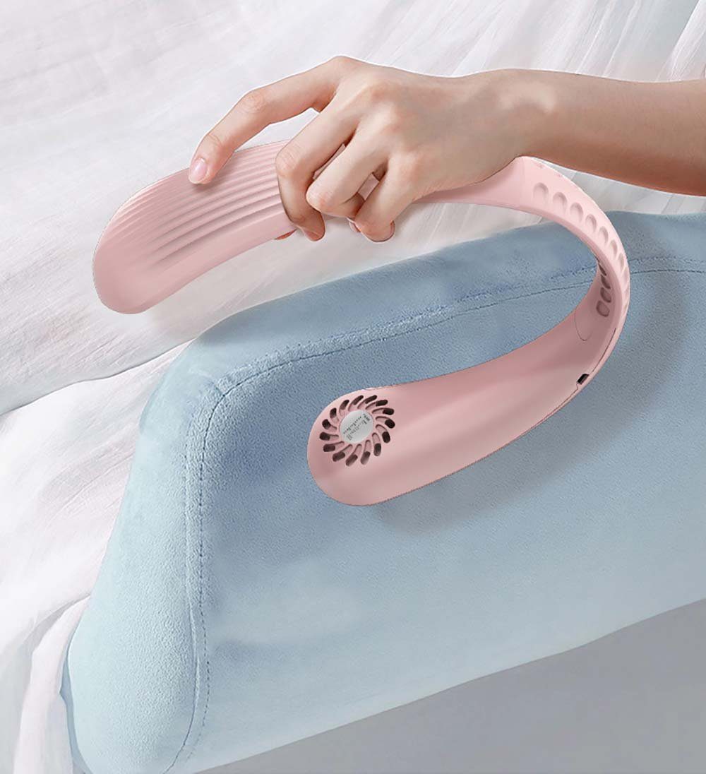 aikidio Handfächer Neuer leiser, wiederaufladbarer USB-Ventilator mit hängendem Hals