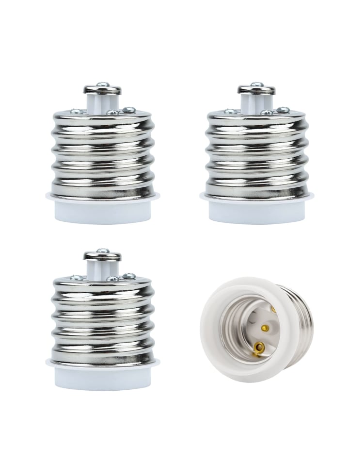 Intirilife 4er Set Lampenadapter E27 auf E40 in WEISS günstig kaufen onesize