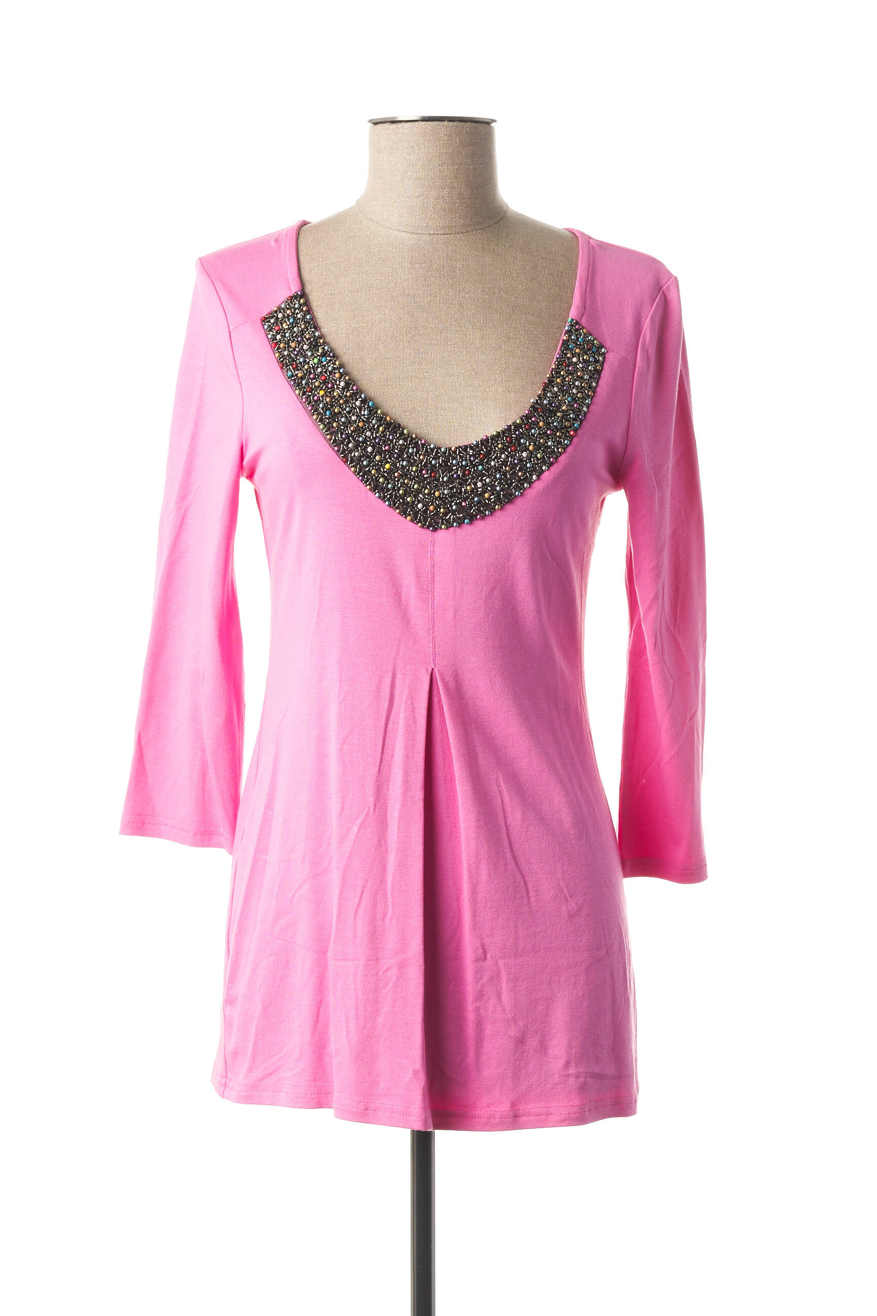 Multiples Tuniquemanchelongue Femme couleur rose