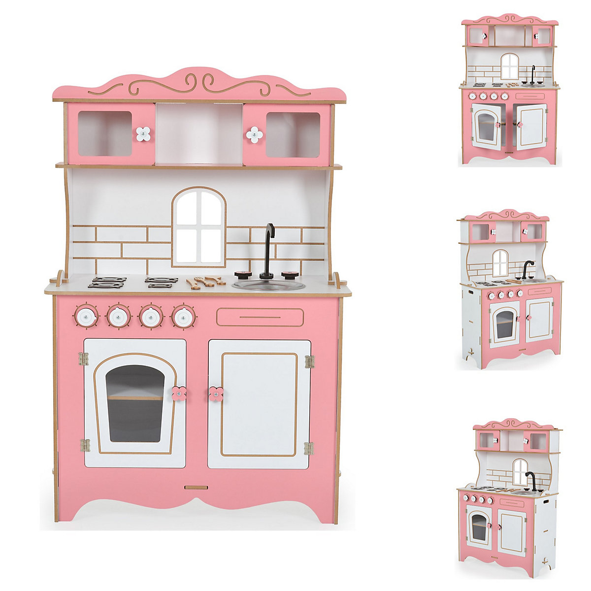 Kinder-Holzküche Rosey CG39, Herd, Backofen Spielküchen