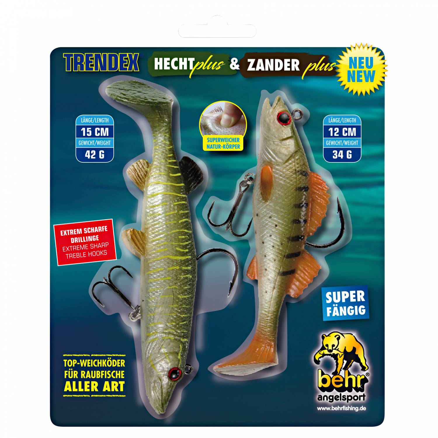 Trendex Raubfisch-Sortiment Hecht Plus/Zander Plus