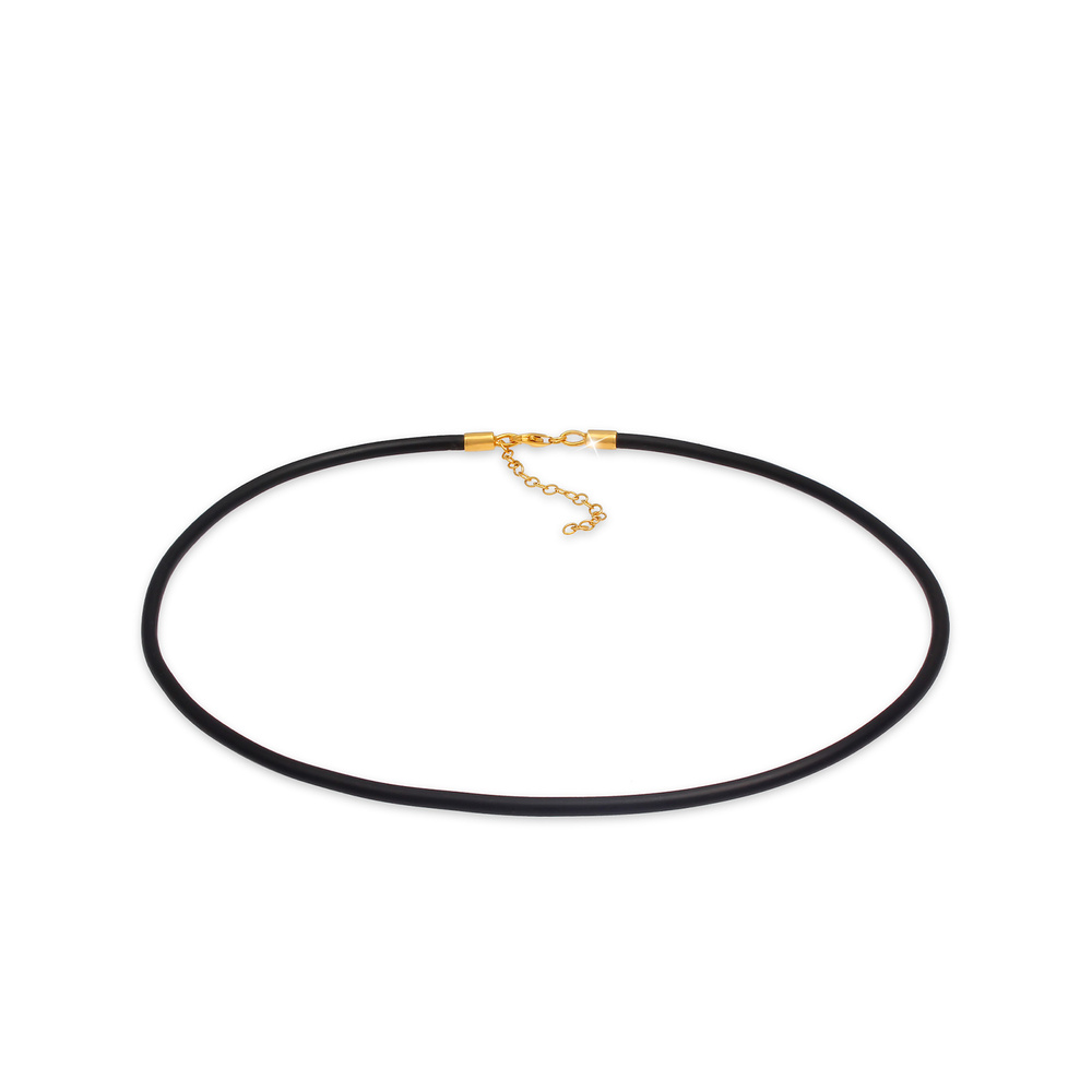 Nenalina Nenalina Collier Chaîne en caoutchouc pour dames de base combinable en argent ste Bijoux