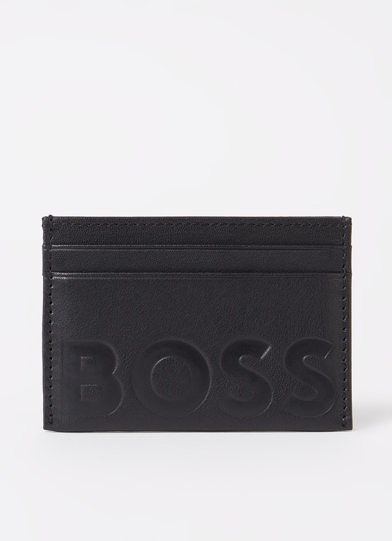 Portcard HUGO BOSS din piele de capră cu logo