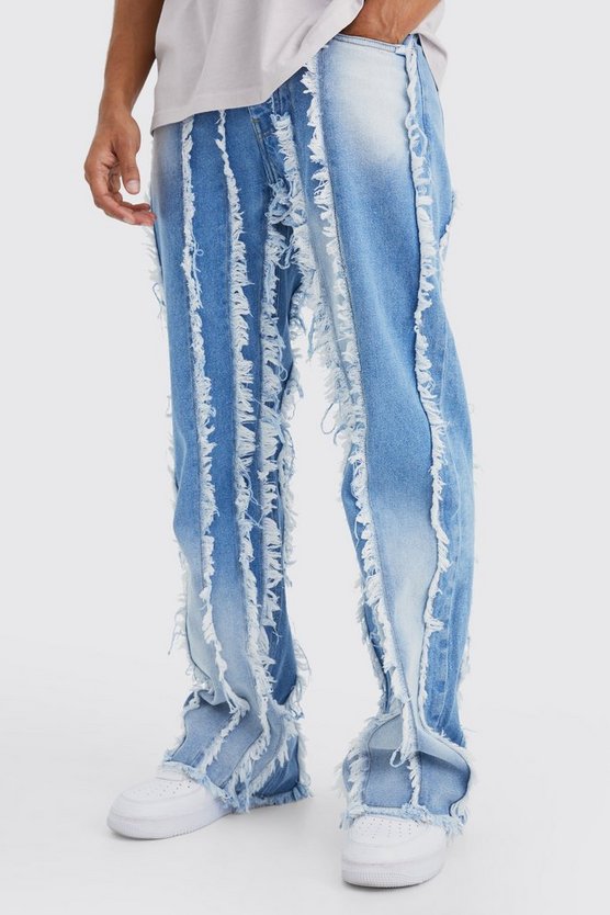 Lockere ausgefranste Schlagjeans