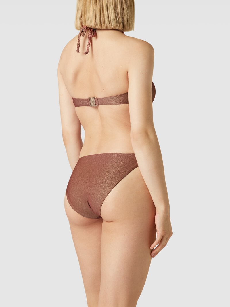 Badeanzug mit Cut Out in kupfer