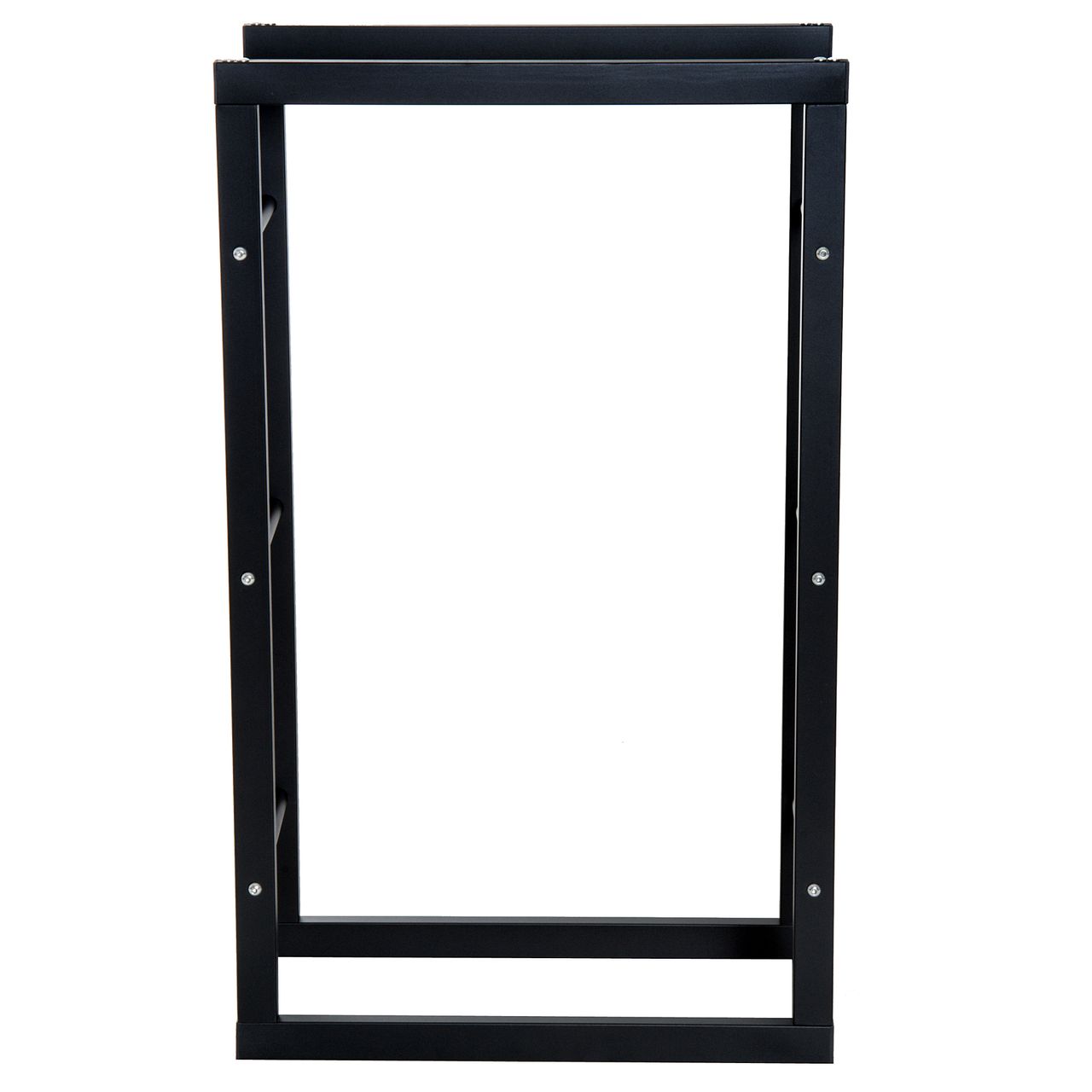 Outsunny HOMCOM Kaminholzständer Kaminholzablage Feuerholzregal Kaminholzhalter 100kg Stahl Schwarz L60 x B25 x H100 cm