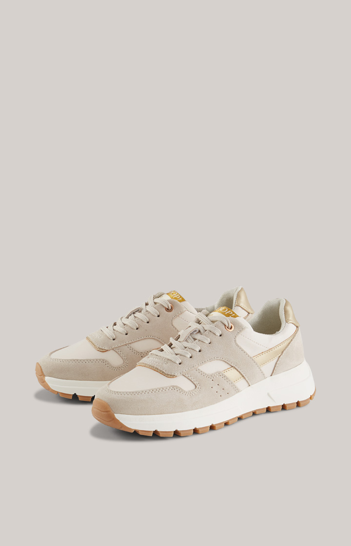 Low-Top Sneaker Specchio Misto Hanna in Beige/Gold