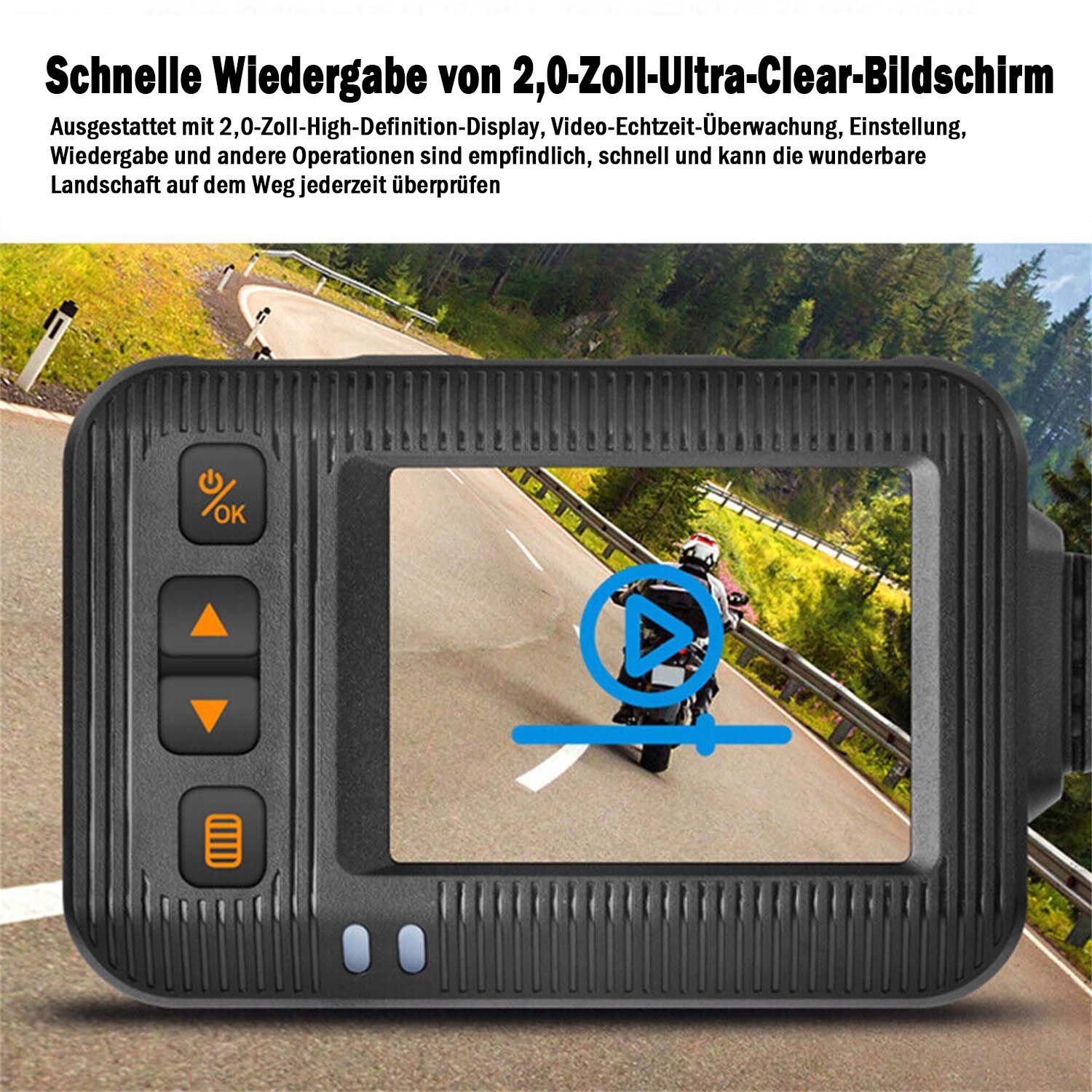 Yoyaxi Wasserdichter Motorrad-Fahrrekorder Systemkamera (hochauflösender Fotografie, Foto- und Audioaufzeichnungsfunktion)