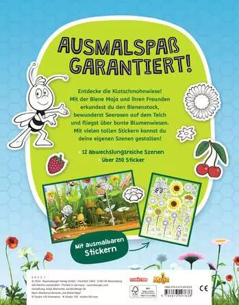 Mein Ausmalstickerbuch: Die Biene Maja