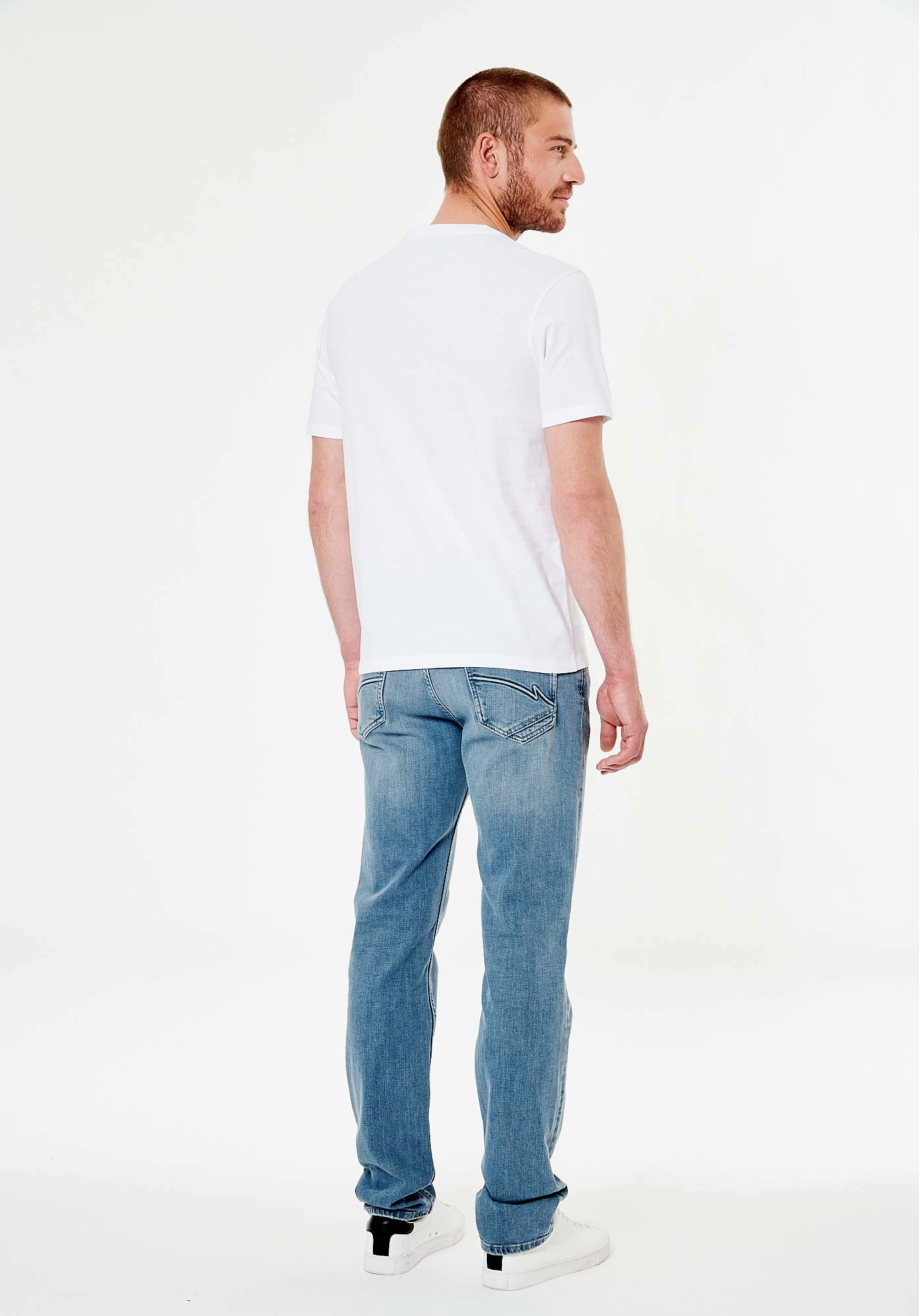 RANDI  T-shirt blanc homme 100% coton