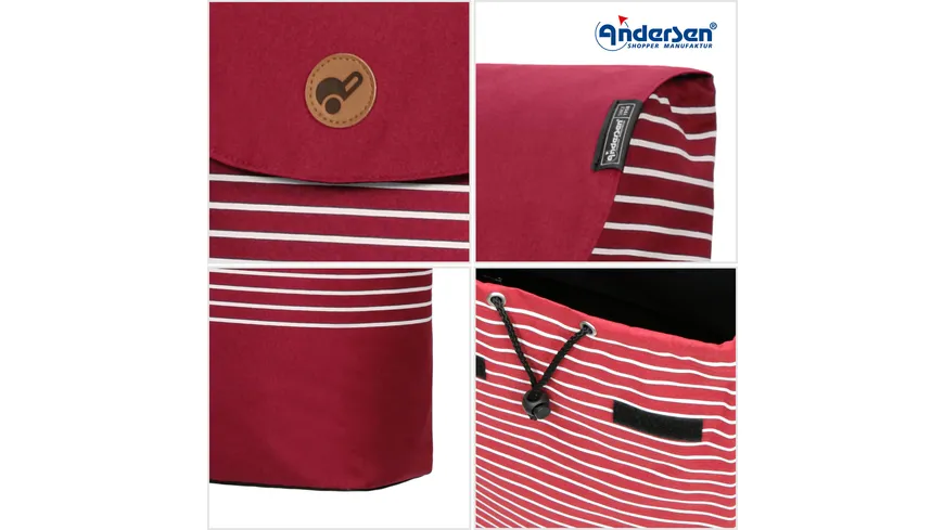 Andersen Unus Shopper Fun Einkaufstrolley Tilde rot