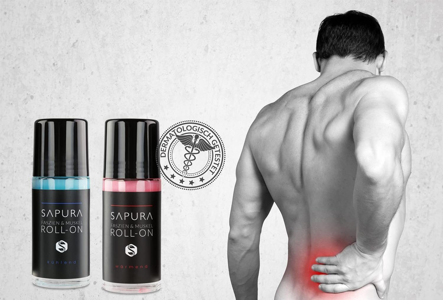 SAPURA Health Wärmepflaster Wärmesalbe Schmerzsalbe Roll-On - Extra Stark für Rücken & Schulter (2 St)