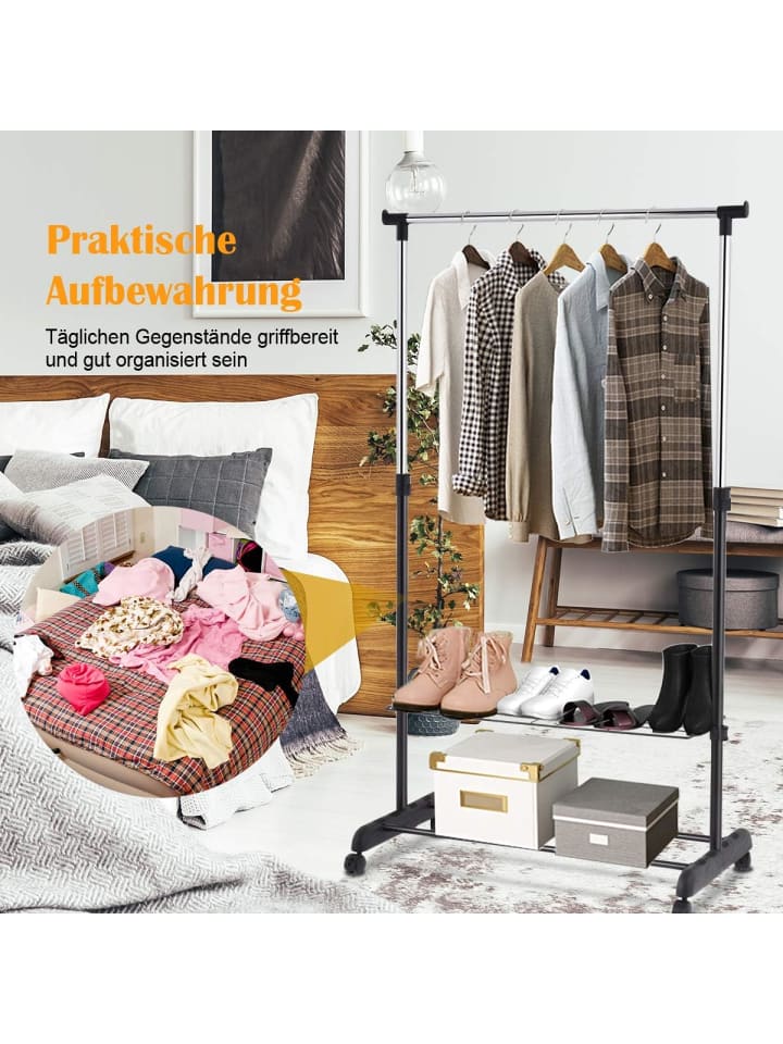 COSTWAY Kleiderständer in Schwarz günstig kaufen 42 cm