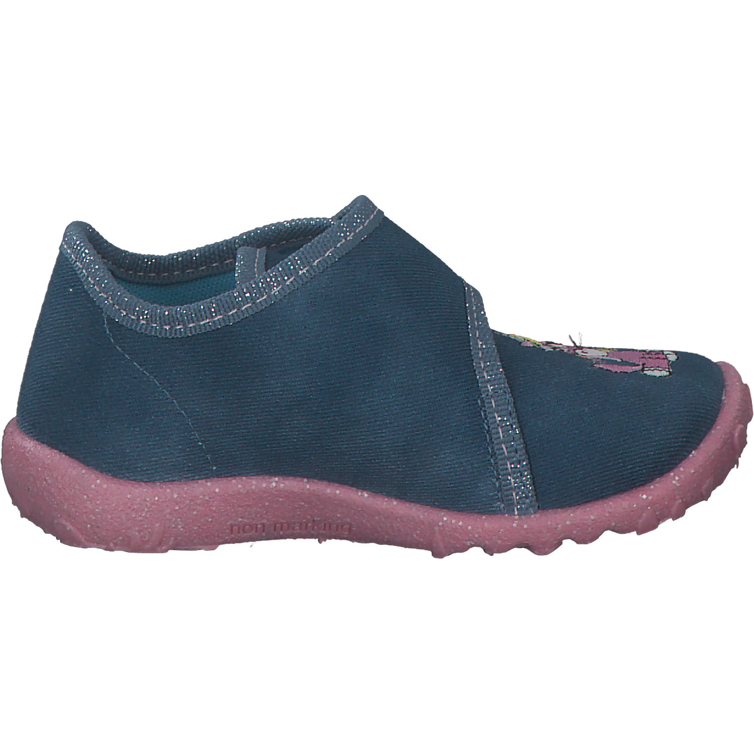 Superfit SPOTTY 09254 W, Hausschuhe, Kinder, Dunkelblau/Rosa