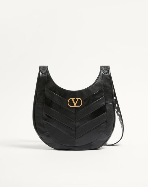 Valentino Garavani Hobo Lille Hobo Taske i Nappa med Chevron Motiv