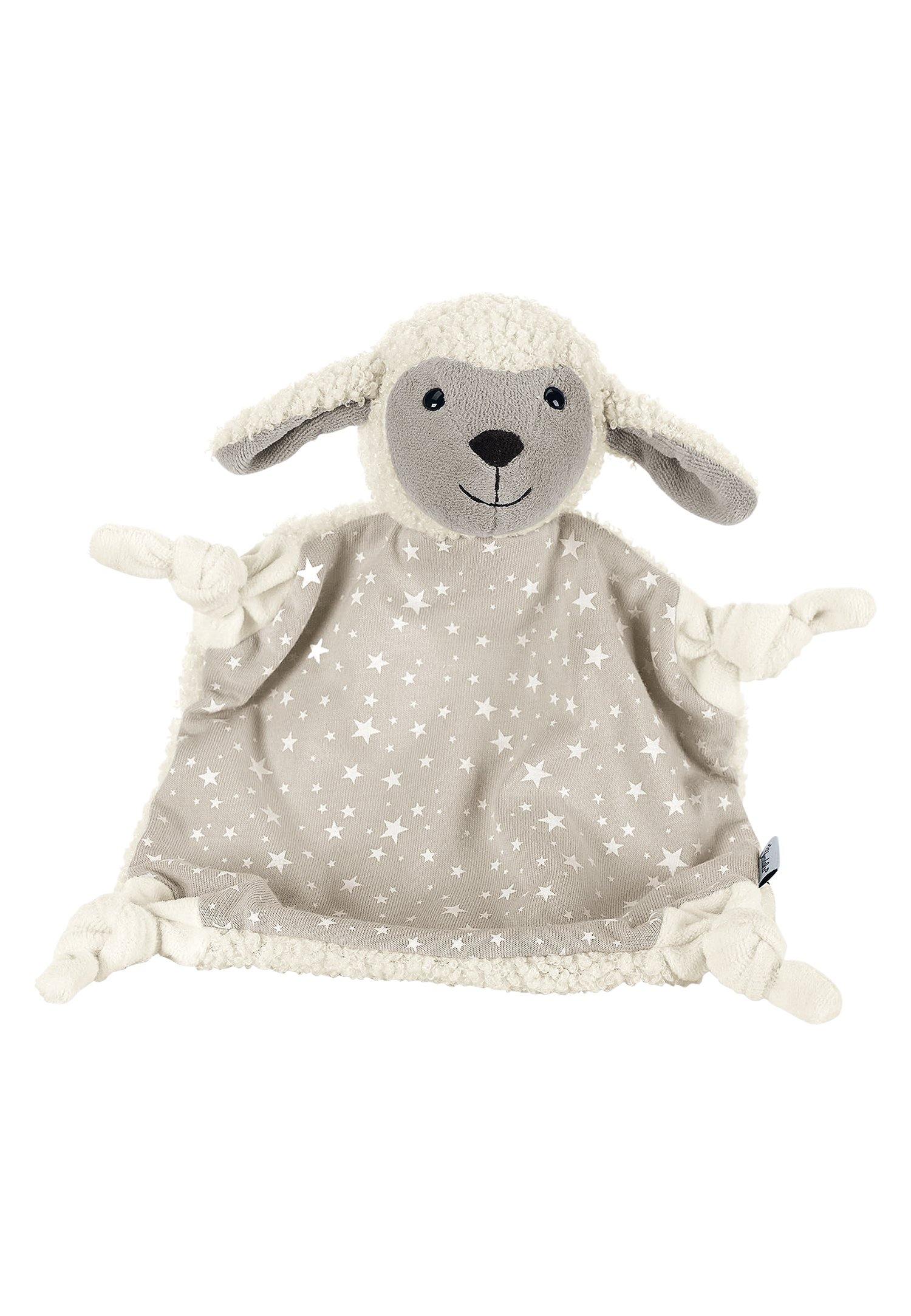 Schmusetuch Schaf Stanley in Ecru und Grau, 27 cm
