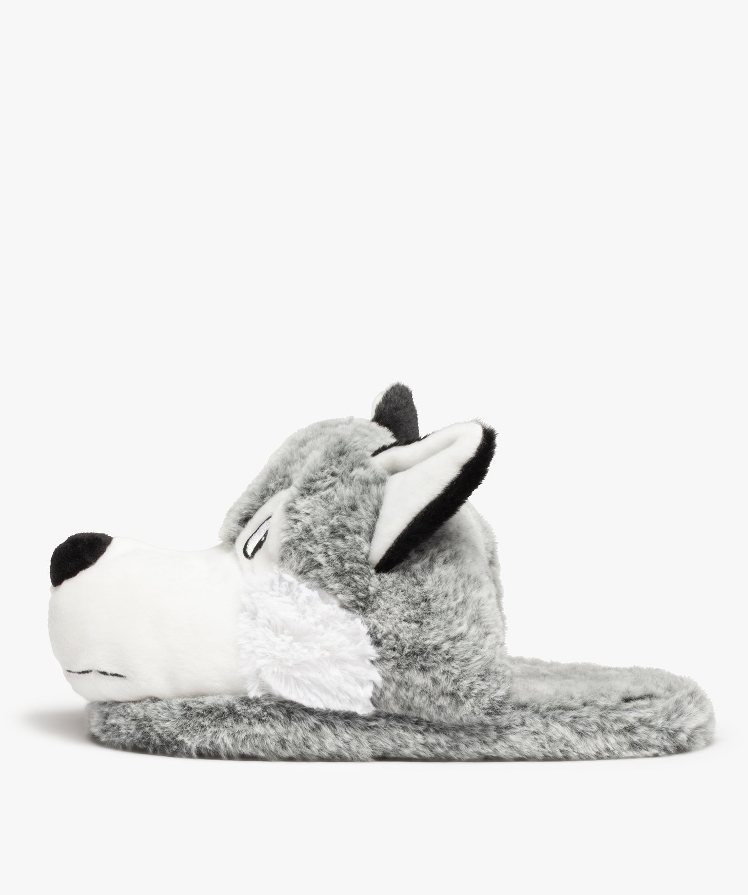 Chaussons Garçon 3D en forme de loup gris | GEMO