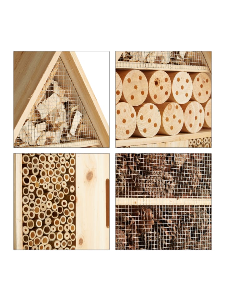 relaxdays Insektenhotel in Natur - (B)49 x (H)79 x(T)12 cm günstig kaufen onesize