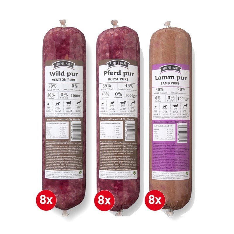 Simple BARF BARF/ Frostfutter Simple BARF Hypoallergen Paket 24x1000g
