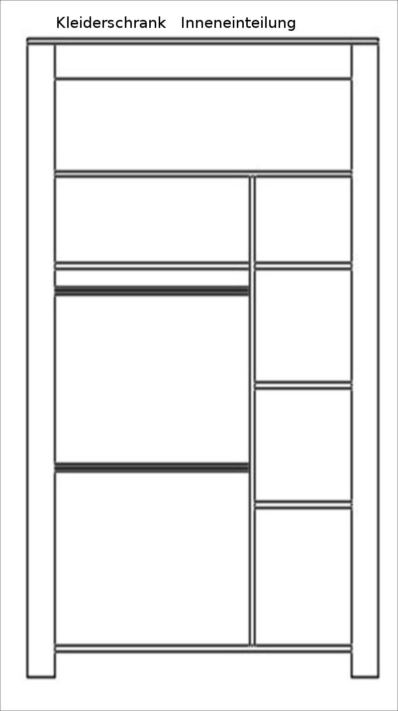 trendteam Kleiderschrank Olivia (3-türig, 130 x 186 cm, Schrank weiß matt) auch mit rosa oder blau