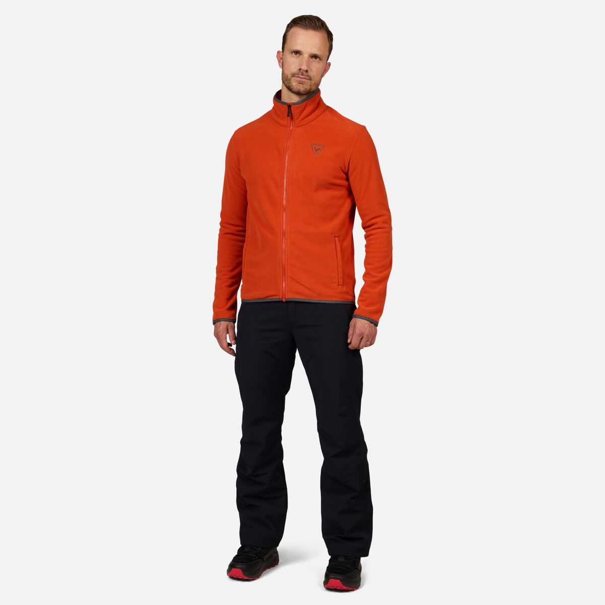 Herrenfleecejacke mit durchgehendem Reißverschluss Strawpile