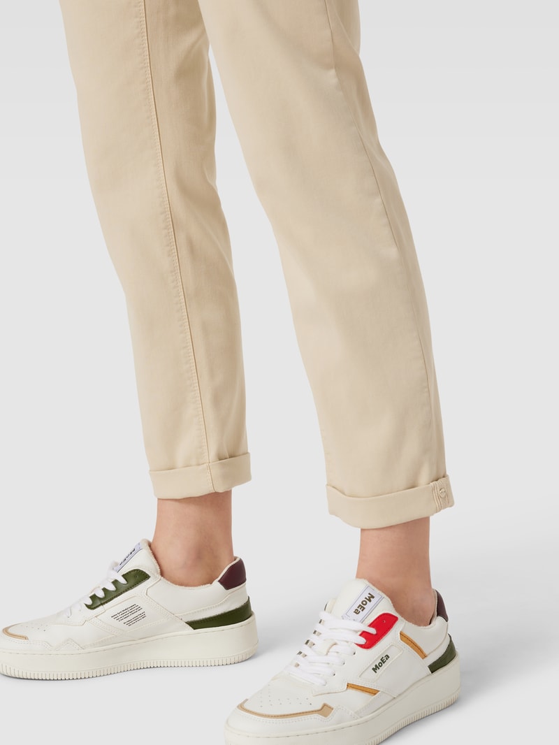 Jeans mit fixierten Beinumschlägen Modell 'PIPER' in sand
