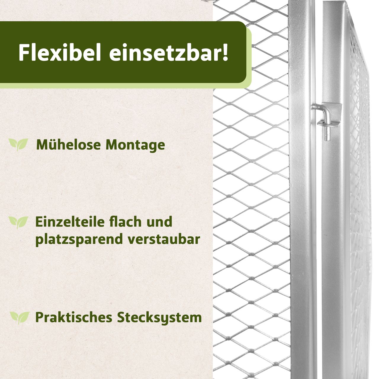 Lemodo Komposter 448 L, Metallkomposter für den eigenen Kompost, Drahtkomposter, Kompostierer