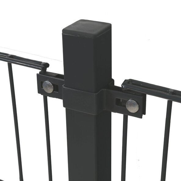 Modulares Zaunsystem, Doppelstabmattenzaun MORATA, anthrazit, 120 cm x 10 m