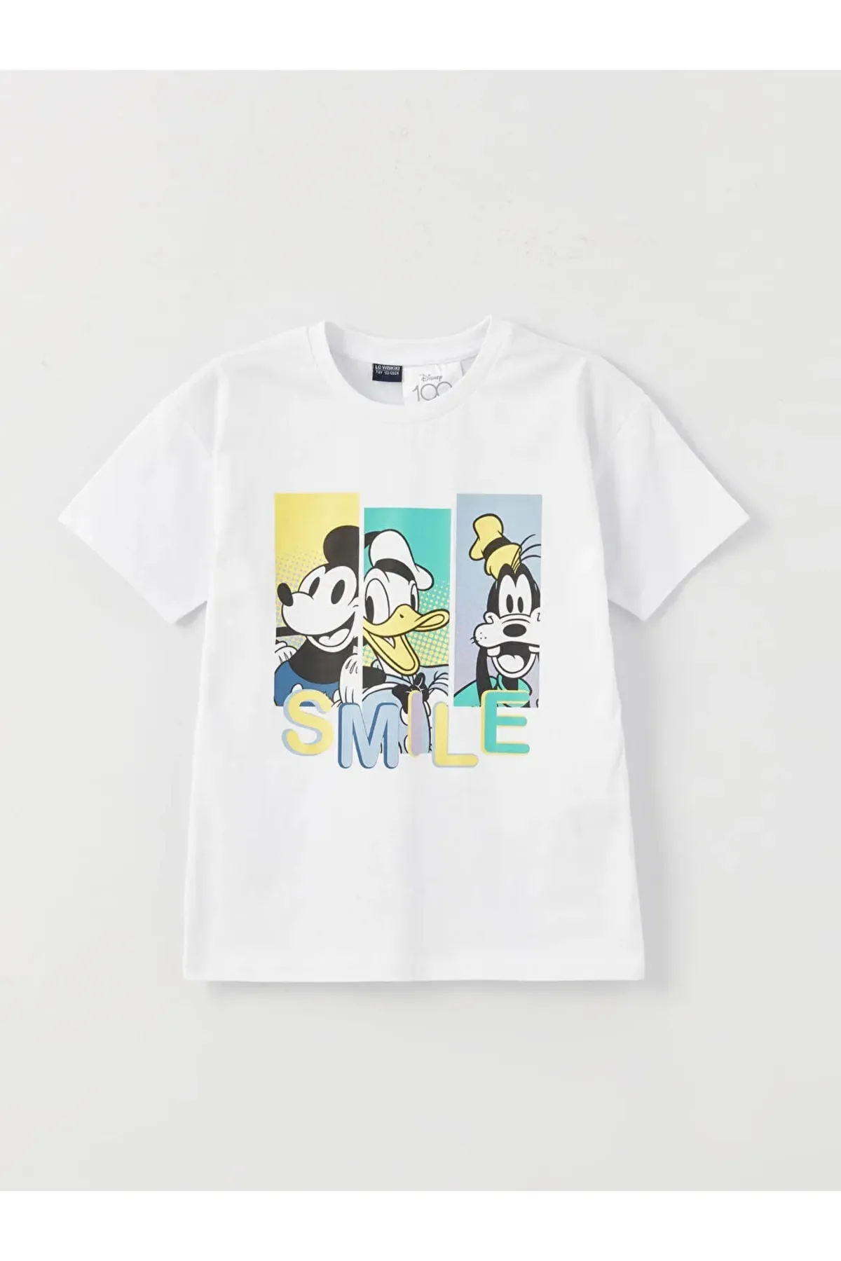 LC Waikiki  Lcw Kinder-T-Shirt mit Rundhalsausschnitt und Disney-Aufdruck, kurzärmlig
