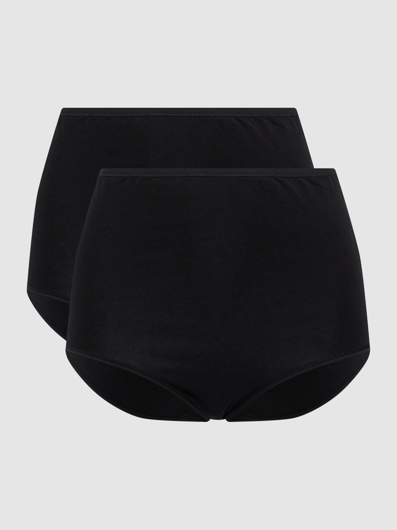 Slip mit Stretch-Anteil im 2er-Pack Modell 'Maxi' in schwarz