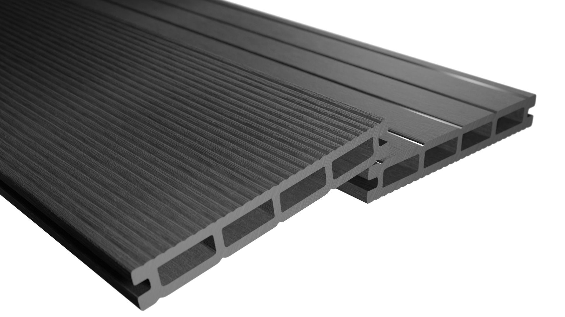Endorphin Terrassendielen ® 18m² Anthrazit WPC Terrassendielen Komplettset