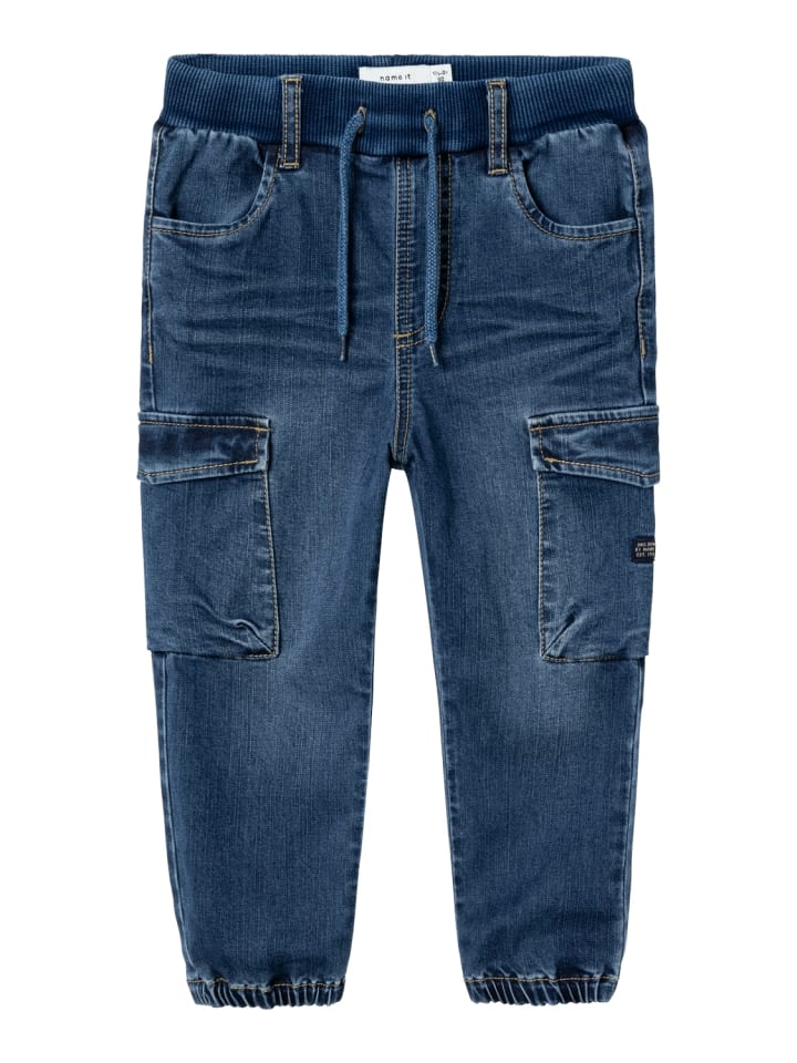 name it Baggy Cargo Jeans Hose Stretch Denim Jogger Pants NMMBEN in Dunkelblau günstig kaufen
