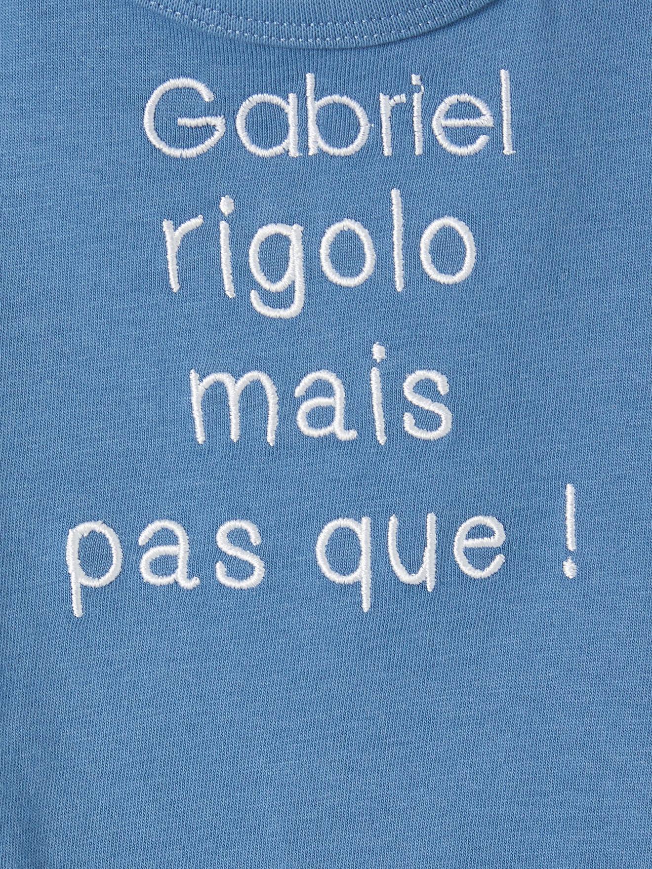 Vertbaudet Baby Shirt aus Bio-Baumwolle mit Message, personalisierbar - wollweiß