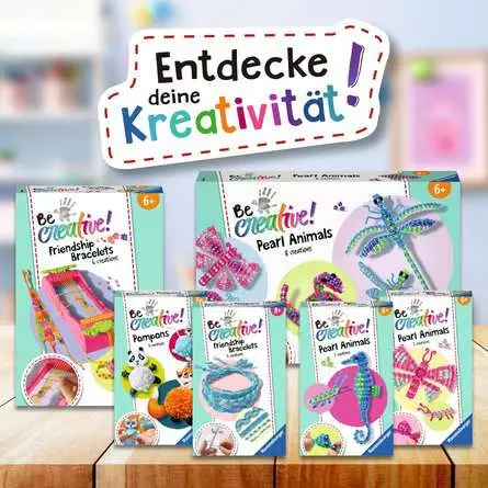 Perlentiere Schmetterlinge - Bastelset für Kinder ab 6 Jahren