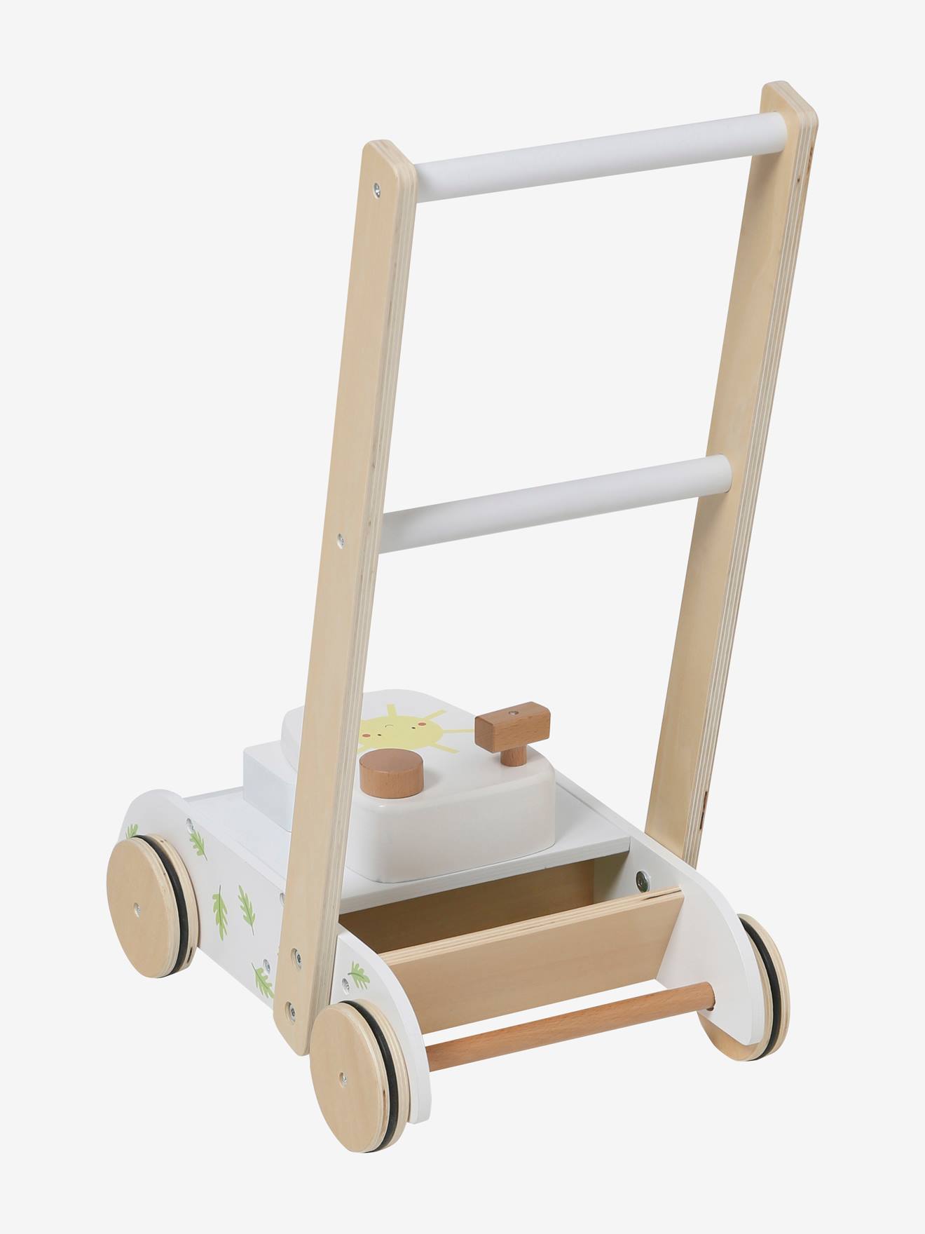 Vertbaudet Kinder Rasenmäher aus Holz FSC - weiß