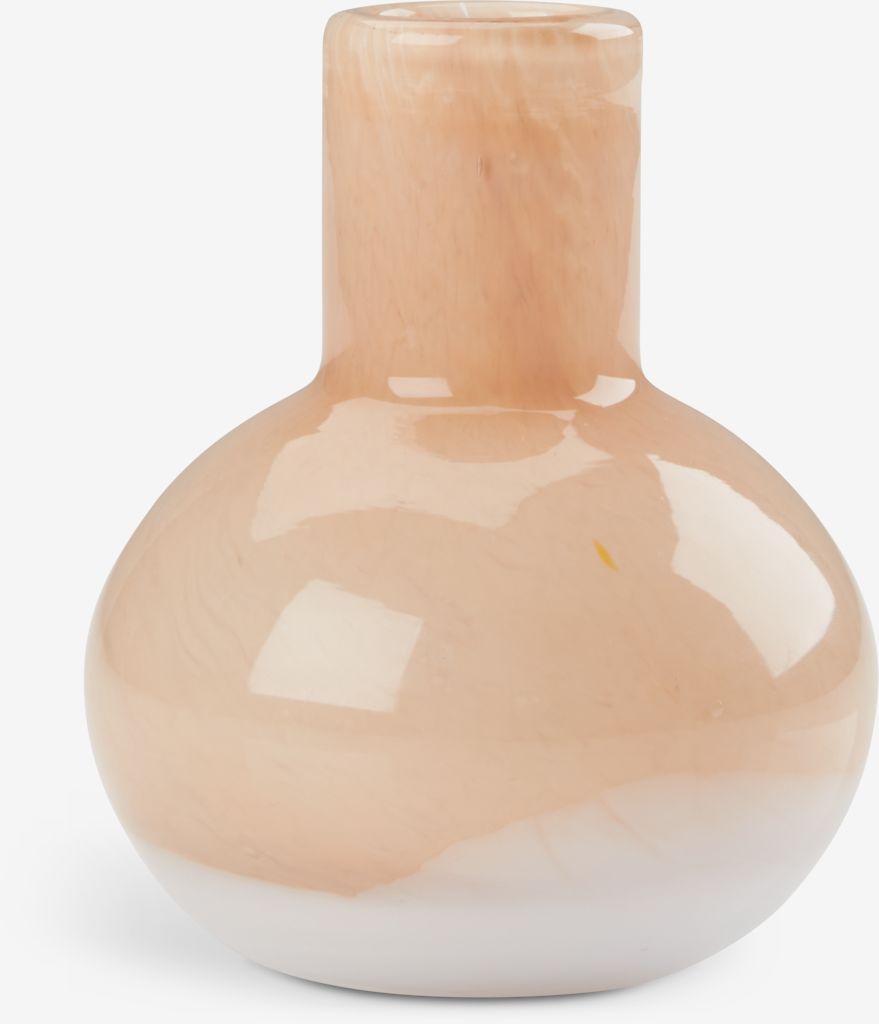 Wazon ASLE ASLE Ø9xW11cm pomarańczowo-biały